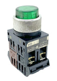 Fuji Electric AH22-EL E3 Illuminated Green Push Button 10A 600VAC 30V Lamp 1W