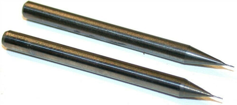 Lot of 2 New Microcut Carbide .010" 2 Flute End Mills MCC-2-010