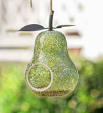 Glass Mosaic Fruit-Shaped Pear Bird Feeder 6¼"L x 4¾"W x 9¾"H (10 Available)