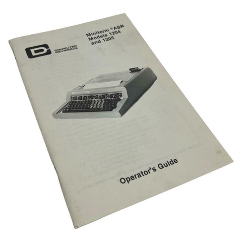Computer Devices Models 1204 & 1205 Miniterm ASR Operator's Guide