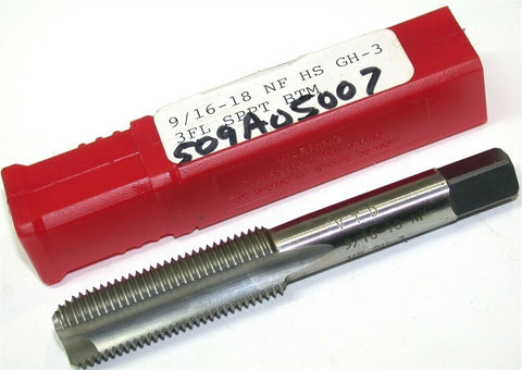 Up to 3 New Vermont 9/16-18 NF GH3 3 flute Bottom Taps