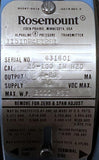Rosemount 1151DP4E12B1 Pressure Transmitter 25-100" H2O 4-20 MA 45 VDC 2000 PSI