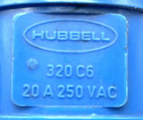 Hubbell 320C6 Pin & Sleeve Connector 20A 250VAC