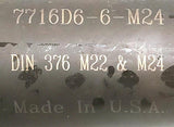 Parlec 7716D6-6-M24 Tapping Tap Adapter SP823 DIN 376 M22 & M24