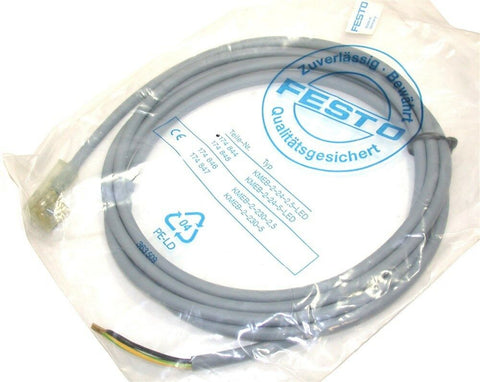 NEW FESTO 174 844  24VDC CABLE W/ PLUGS KMEB-2-24-2.5-LED