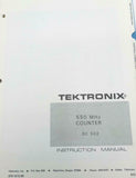 Tektronix DC 502 550MHZ Counter Instruction Manual