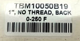 Winters TBM10050B19 Bimetal Thermometer 1" No Thread 0-250 F