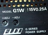 ELCO G1W POWER SUPPLY G-SERIES +/-15 VDC @ 0.25 AMPS (2 AVAILABLE)