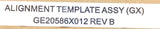 Fisher GE20586X012 Rev. B Alignment Template Assembly GX