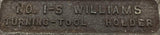 J.H. Williams No. 1-S  Metal Lathe Turning Tool Holder 6" OAL