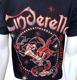 Gildan Men's Cinderella Band Rockin N' Rollin All Night Long Black Shirt Size M