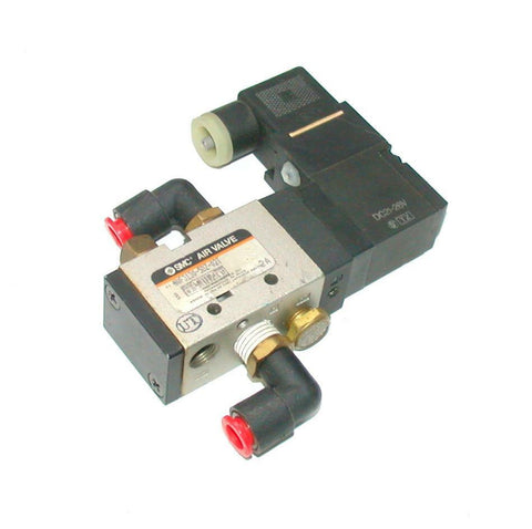 SMC  NVF3130-50Z-02T  SOLENOID VALVE W/PLUG 1/4 NPT 21-26 VDC