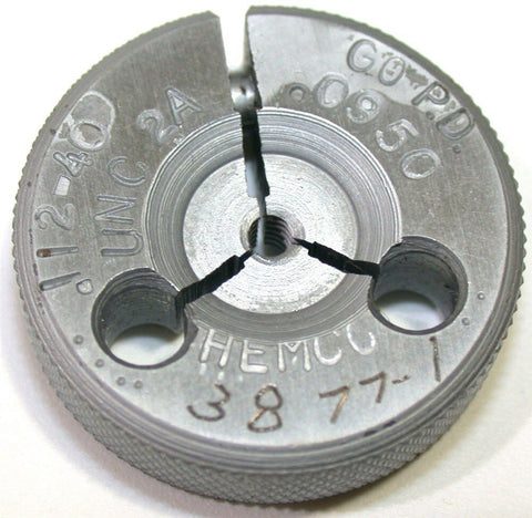 HEMCO GO THREAD RING GAGE .112-40 UNC 2A #4-40