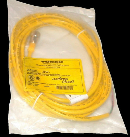 NEW TURCK  U2412  KB ST-4   FEMALE STRAIGHT MICRO FAST CABLE CORDSET