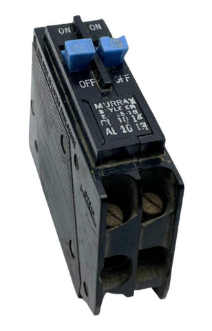 Lot of (2) Murray EP1515 Double Pole Circuit Breaker 15A 240VAC 1 PH Feed-Thru