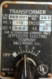 Jefferson Electric 969-001 282 Electric Transformer 115V Prim. 3-6.5V Sec. 30VA