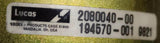 Lucas Ledex Products 194570-001 Rotary Solenoid Actuator 2080040-00