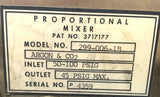 Smith 299-006-1B Proportional Mixer Argon & CO2 50-100 PSIG Inlet