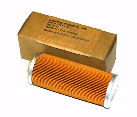 NEW MCMASTERS FILTRATION INC. M-8113-10C FILTER ELEMENT REPLACES 6655568, 572759