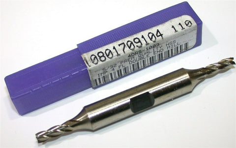 UP TO 2 NEW 5/32" 4 FLUTE DOUBLE END PREMIUM HSS END MILLS