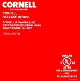 Cornell Firegard-BB Release Device 24-120VAC 0.2-0.6A Standby 0.3-0.25A Alarm