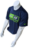 Nike Dri Fit Men's Seattle Seahawks Earl Thomas III 29 Navy Short Sleeve Shirt M