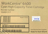 Genuine Xerox 106R01317 Cyan High-Capacity Toner Cartridge for WorkCentre 6400