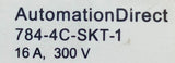 AutomationDirect 784-4C-SKT-1 Relay Socket For 784 Cube Relays 16A 300V DIN Rail