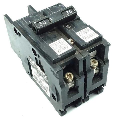 Siemens BQ2B030L 2 Pole Circuit Breaker 30A 120/240VAC 60HZ
