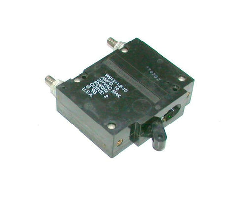Potter & Brumfield  W91X11-2-10  Circuit Breaker Single Pole 10 Amp 277 VAC