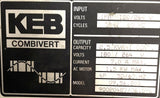 KEB Combivert 90020487/061596 Inverter Variable Speed Drive 1PH 180/264V 1.5kW