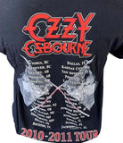 Alstyle Men's Ozzy Osbourne Scream 2010-2011 Tour Graphic Black Shirt Size Large
