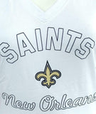 Nike Dri-Fit Women's New Orleans Saints NFL Football White Slim Fit Shirt