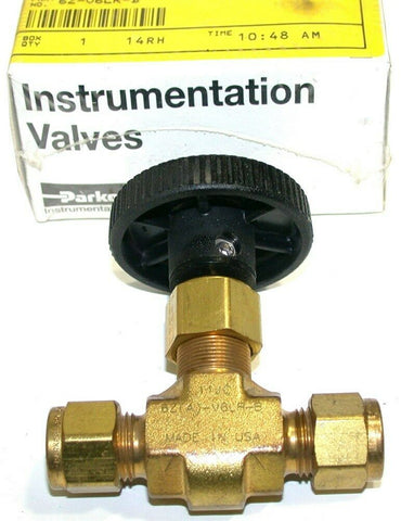Up To 6 New Parker Brass 3/8" Needle Valves 6Z-V6LR-B