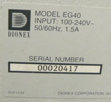 Dionex EG40 Eluent Generator - SOLD AS IS