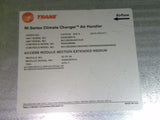 Trane MCCB030UA0C0UA M Series 4 Section Climate Changer Air Handler