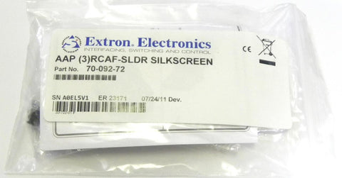 NEW EXTRON ELECTRONICS   70-092-72   RCAF-SLDR SILKSCREEN KIT