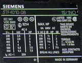 SIEMENS MOTOR STARTER 20 AMP MODEL 3TF4010