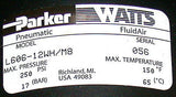 PARKER WATTS FLUID AIR PNEUMATIC LUBRICATOR L60612WHM8