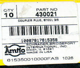 3 NEW AMFLO AIR COUPLERS PLUGS STEEL 3/8 MODEL 430021