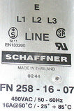 SCHAFFNER INVERTER LINE FILTER 480 VAC MODEL FN2581607