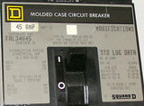 SQUARE D 45 AMP 3-POLE CIRCUIT BREAKER 480 VAC  MODEL FAL34045 (2 AVAILABLE)