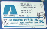 STANDARD POWER INC. POWER SUPPLY 12/15 VDC  MODEL 5PS30D12/15