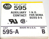 NEW ALLEN BRADLEY AUXILIARY CONTACT BLOCK  MODEL  595-A   (2 AVAILABLE)