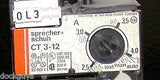 SPECHER + SCHUH MOTOR STARTER OVERLOAD  9 AMP MODEL CA3-9  CT3-12   CA3-P