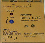 OMRON POWER SUPPLY 12 VDC OUTPUT 0.6 AMP OUTPUT MODEL S82K-0712  (2 AVAILABLE)