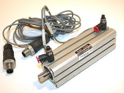 UP TO 3 SMC COMPACT 2 1/2" AIR CYLINDERS CDQSB20-64DC-F9P W/SENSORS FREE SHIP