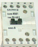 SQUARE D CONTROL RELAY  10 AMP 110/120 VAC MODEL 8501PH40E