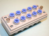 NEW SMC PNEUMATIC 10 PORT 1/4" MULTI-CONNECTOR KDM10-06