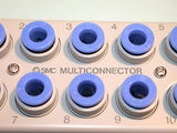 NEW SMC PNEUMATIC 10 PORT 1/4" MULTI-CONNECTOR KDM10-06